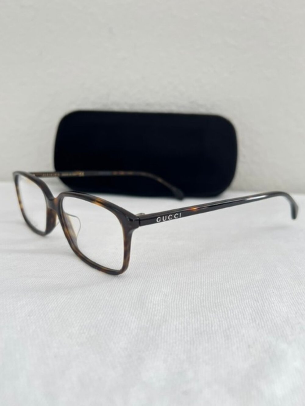 Gucci GG05530A 002 Havana thin Acetate Eyeglasses 52-15-145mm